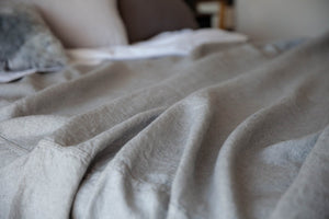 Linen Bedspread Grey