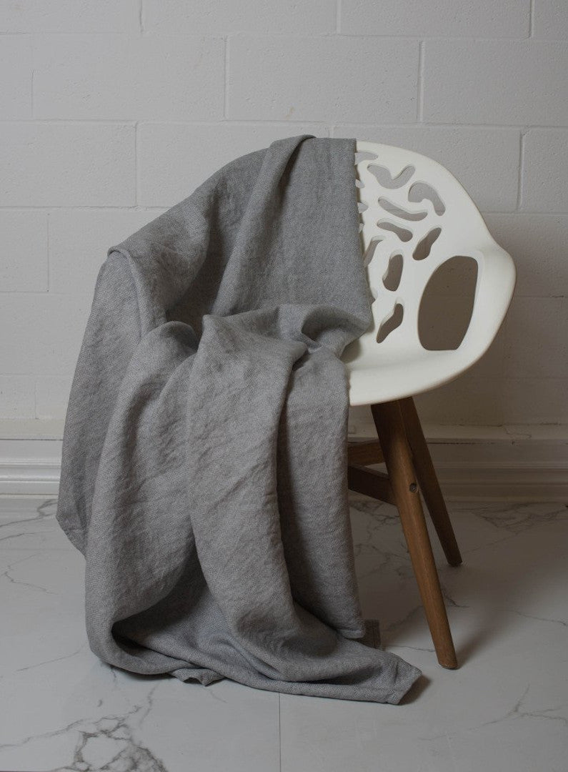 Linen Throw Grey