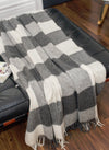 Alpaca Wool Throw Ivory/Lava