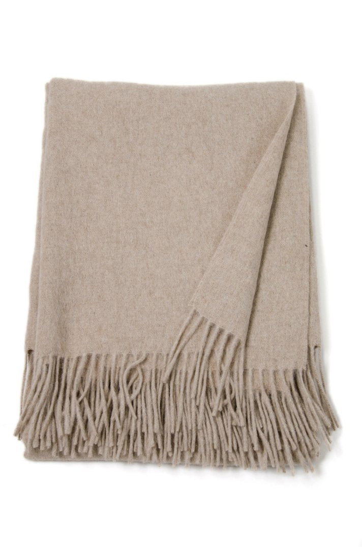 Alpaca & Wool Throw Oatmeal