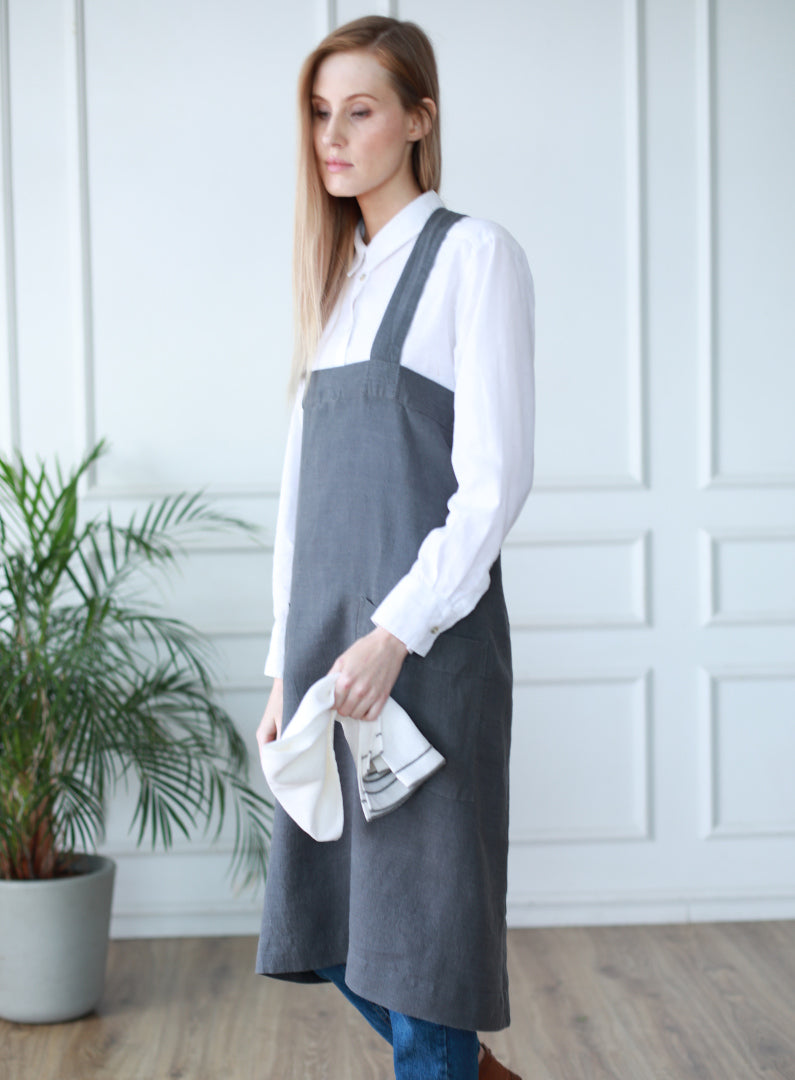 Japanese Apron Grey