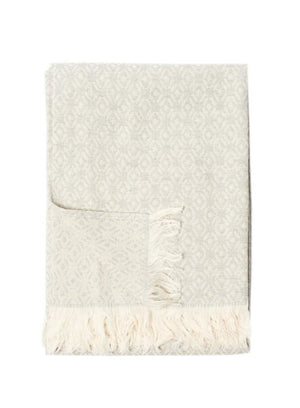 Cotton Throw Natural Grey