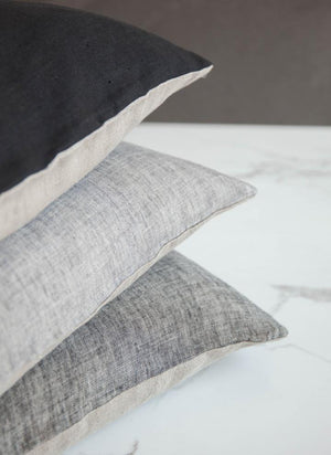 Pillow Cover Graphite and Natural
