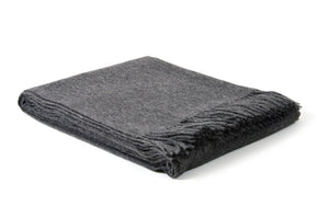Alpaca & Wool Throw Charcoal