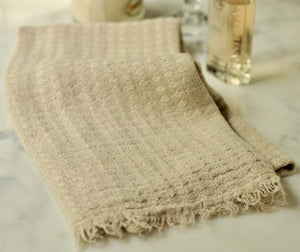 Linen Guest Towels Almond
