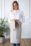 Long Half Apron Light Grey