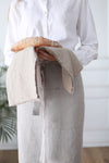 Long Half Apron Light Grey