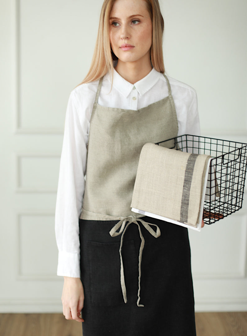 Apron Natural with Black