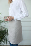 Cropped half apron light grey