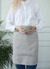 Cropped half apron light grey