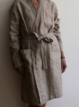 Linen Bathrobe Collete Natural