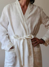 Linen Bathrobe Collete White