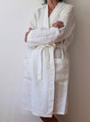 Linen Bathrobe Collete White
