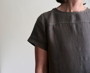 Audrey Tunic Top Charcoal