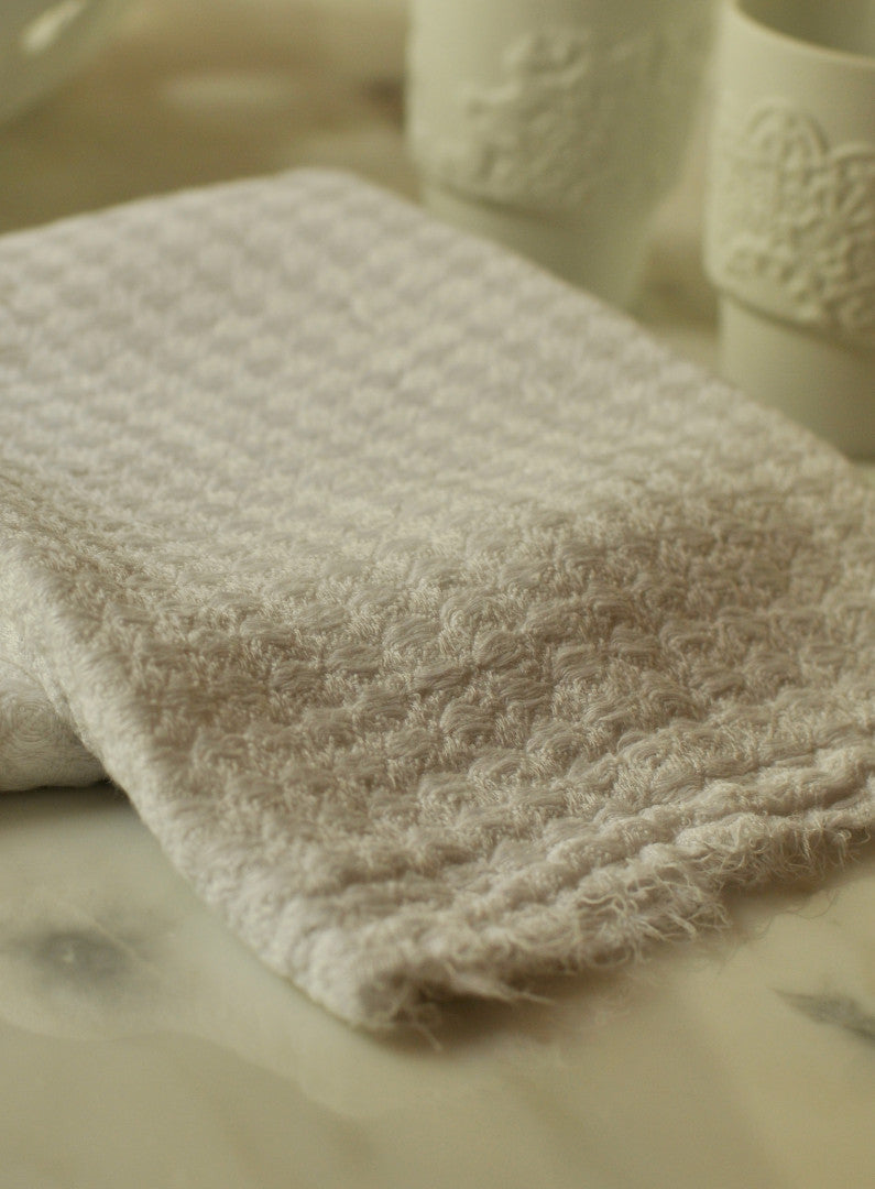 Linen Guest Towels Silver Grey