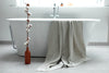 Linen Bath Towel Beige with White stripes
