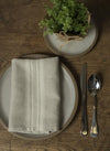 Linen Napkin Beige with White Stripes