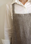 Pinafore Style Apron Grey/Natural