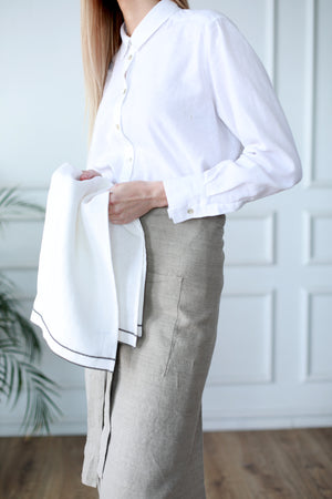 Long Half Apron Natural