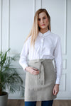 Cropped half apron natural