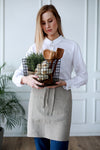 Cropped half apron natural