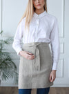 Cropped half apron natural