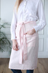 Long Half Apron Pink