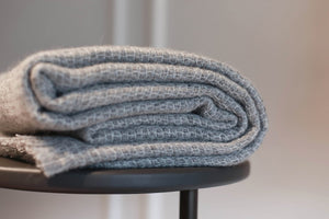 Baby Alpaca Throw in Grey