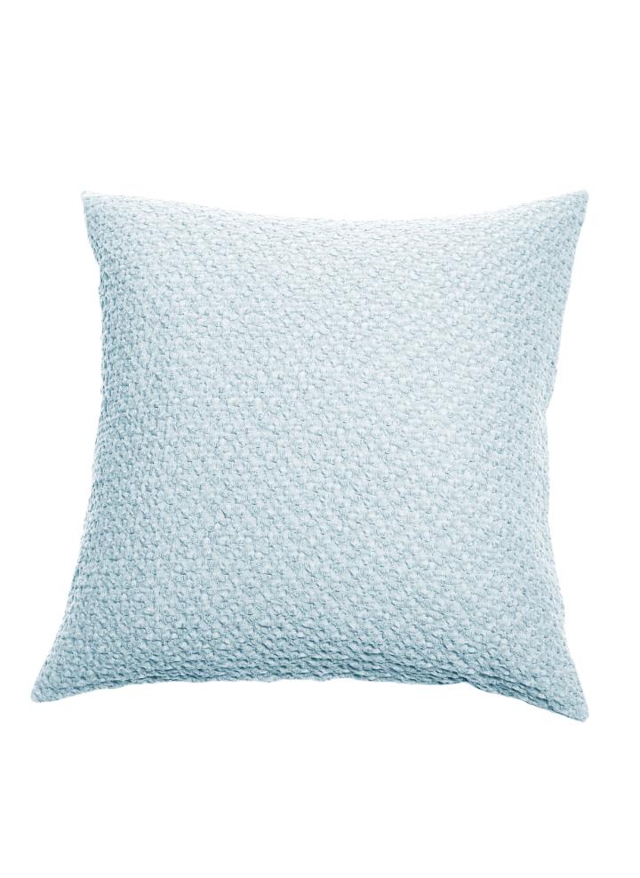 Cotton & Linen Pillow Cover in Blue Coral & Natural