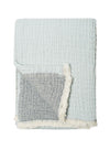 Cotton Throw in Shaded Blues