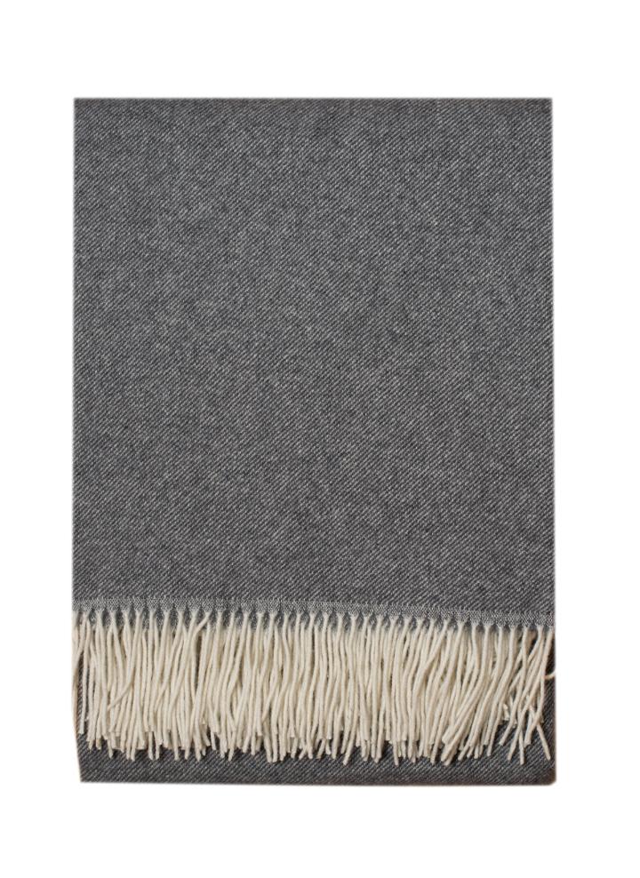 Cashmere Throw Charcoal Solid