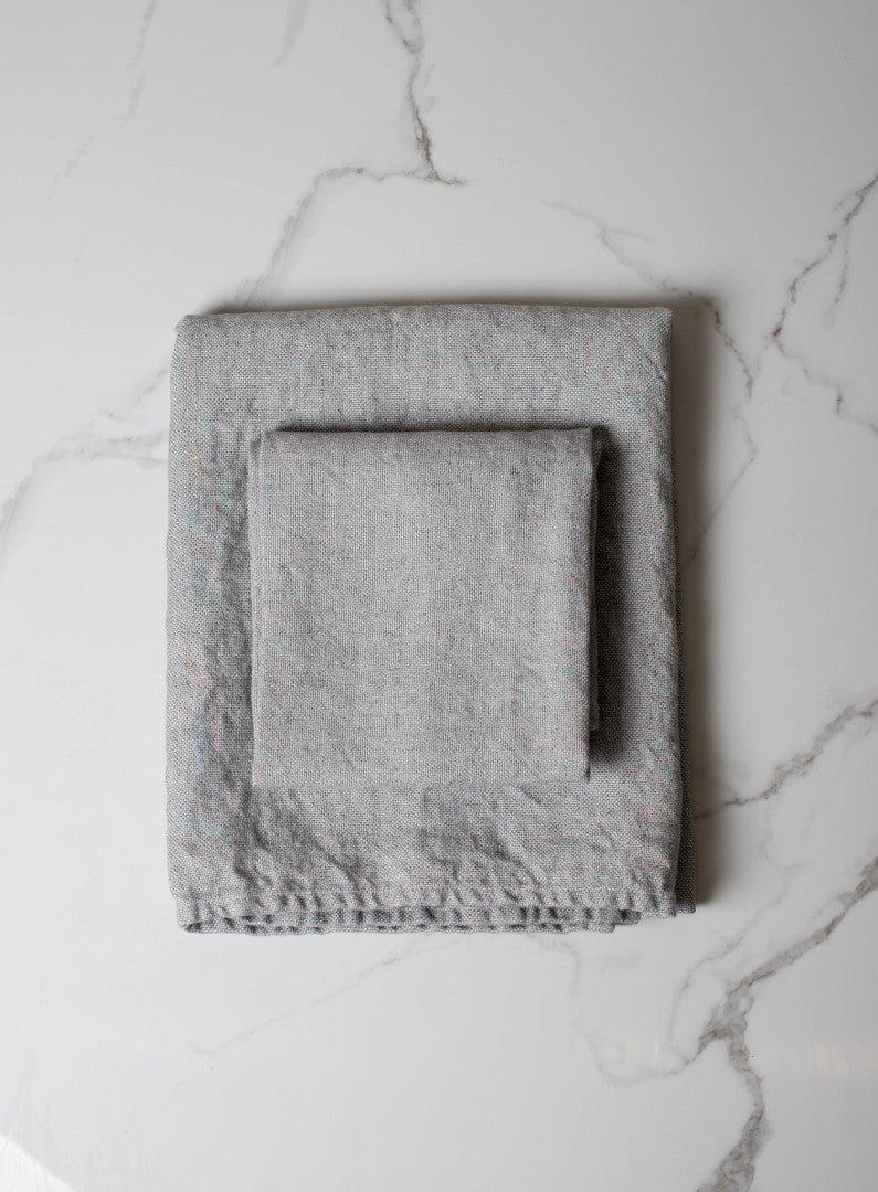 Linen Guest Towel Grey