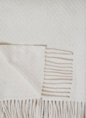 Alpaca Wool Ivory Throw