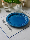 Linen Placemats Off-white with blue