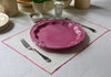 Linen Placemats Off-white with pink